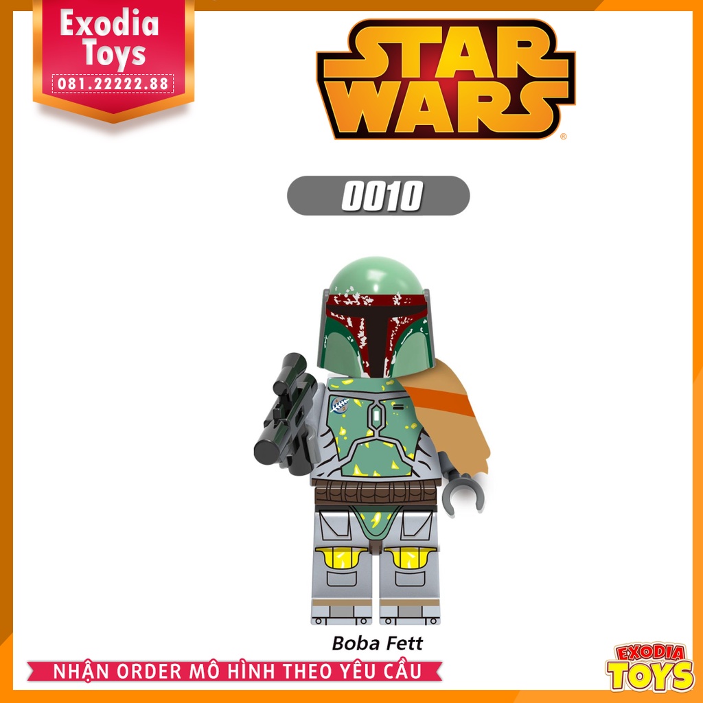 Xếp hình Minifigure các nhân vật Star Wars và Chiến Binh Mandalorian - Chiến Tranh Giữa Các Vì Sao - G0102