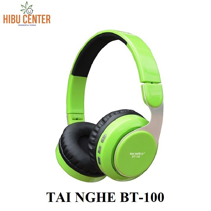 Tai Nghe Bluetooth Chụp Tai SOUNDMAX BT100 Hàng Chính Hãng Hibucenter