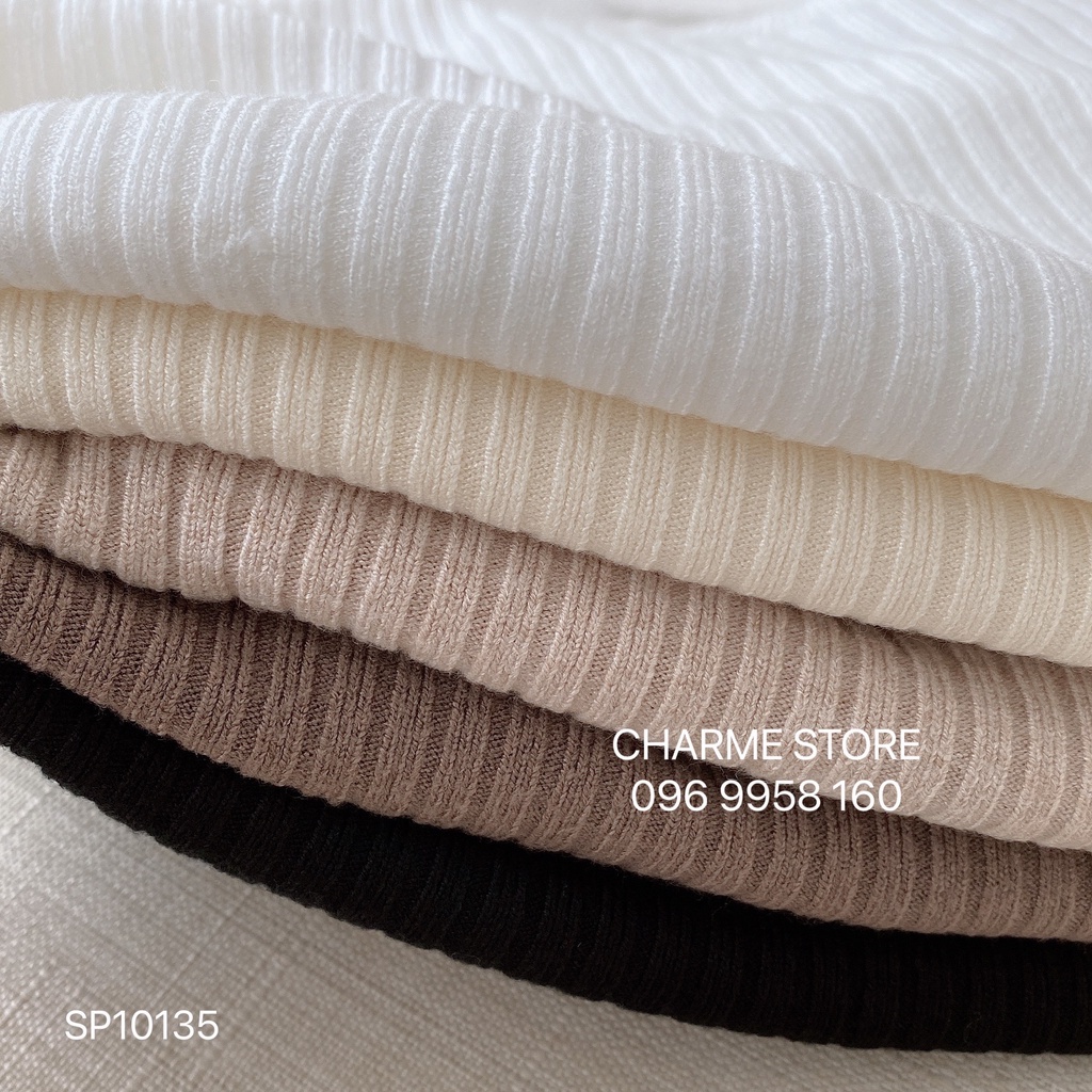 Áo len tăm nữ dài tay cổ tròn thiết kế Charme 10135 | BigBuy360 - bigbuy360.vn