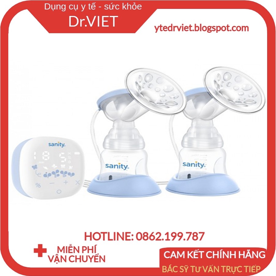 Đệm massage silicon hút sữa điện đôi Sanity chính hãng cao cấp- Xuất xứ Đức-Có độ mỏng tối ưu, dạng hình cánh hoa