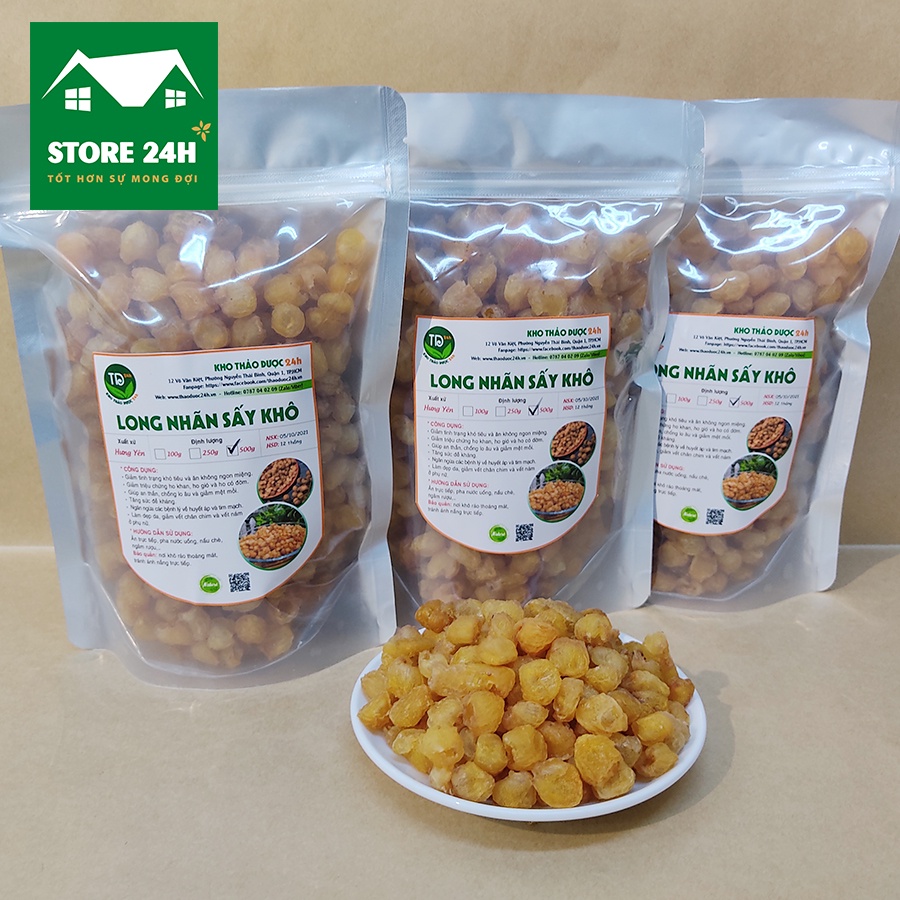 Long nhãn Hưng Yên sấy khô, loại đặc biệt, dùng nấu chè, chưng yến, pha trà, hầm canh, làm rau câu [100 gram - 1kg]
