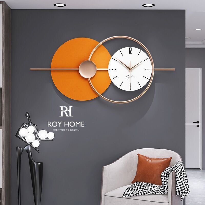 Đồng hồ treo tường Royhome Decor phong cách sáng tạo nghệ thuật mã JT1850A50