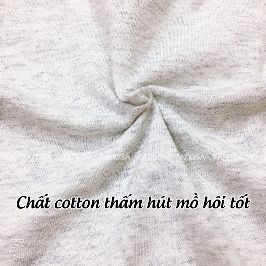 Bộ đồ trẻ em quần đùi áo ba lỗ cotton TANOSA họa tiết mắt dễ thương cho bé 8-22kg