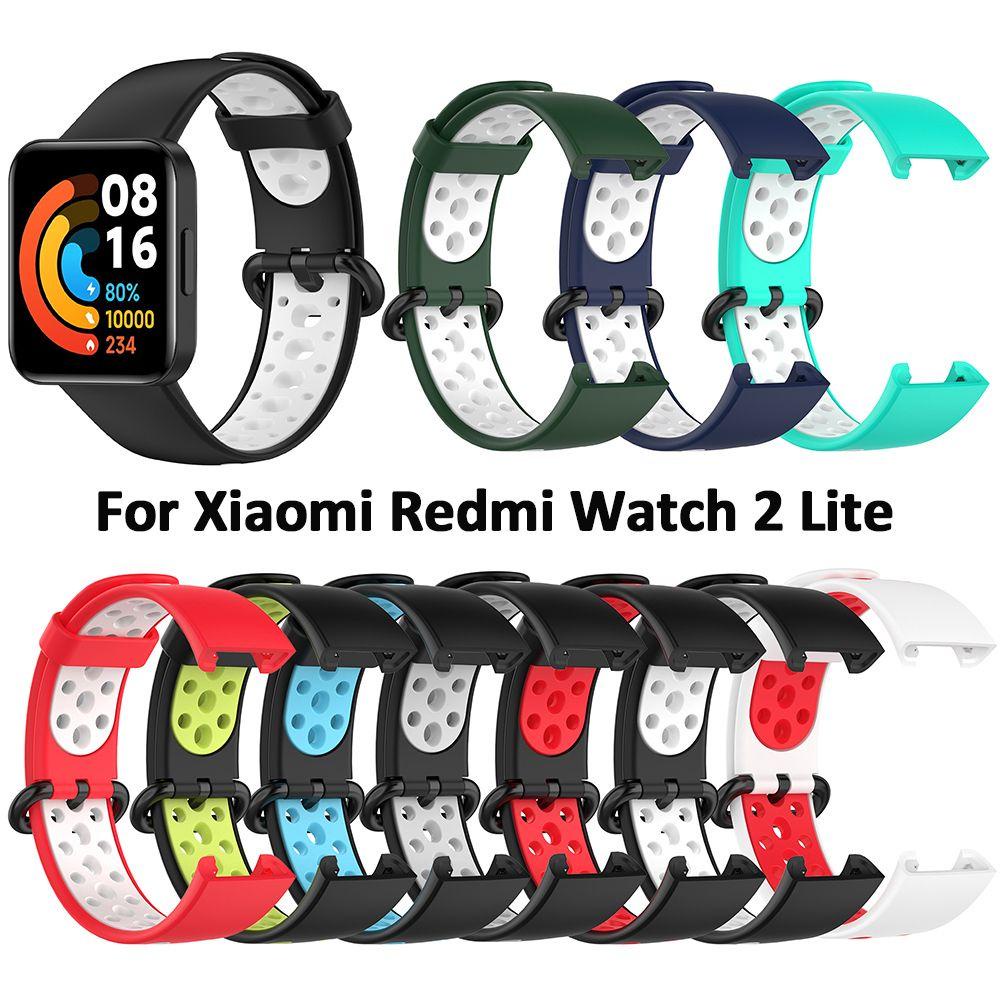 BEBETTERM Dây Đeo Thay Thế Chất Liệu Silicon Màu Trơn Cho XiaoMi Redmi Watch 2 Lite