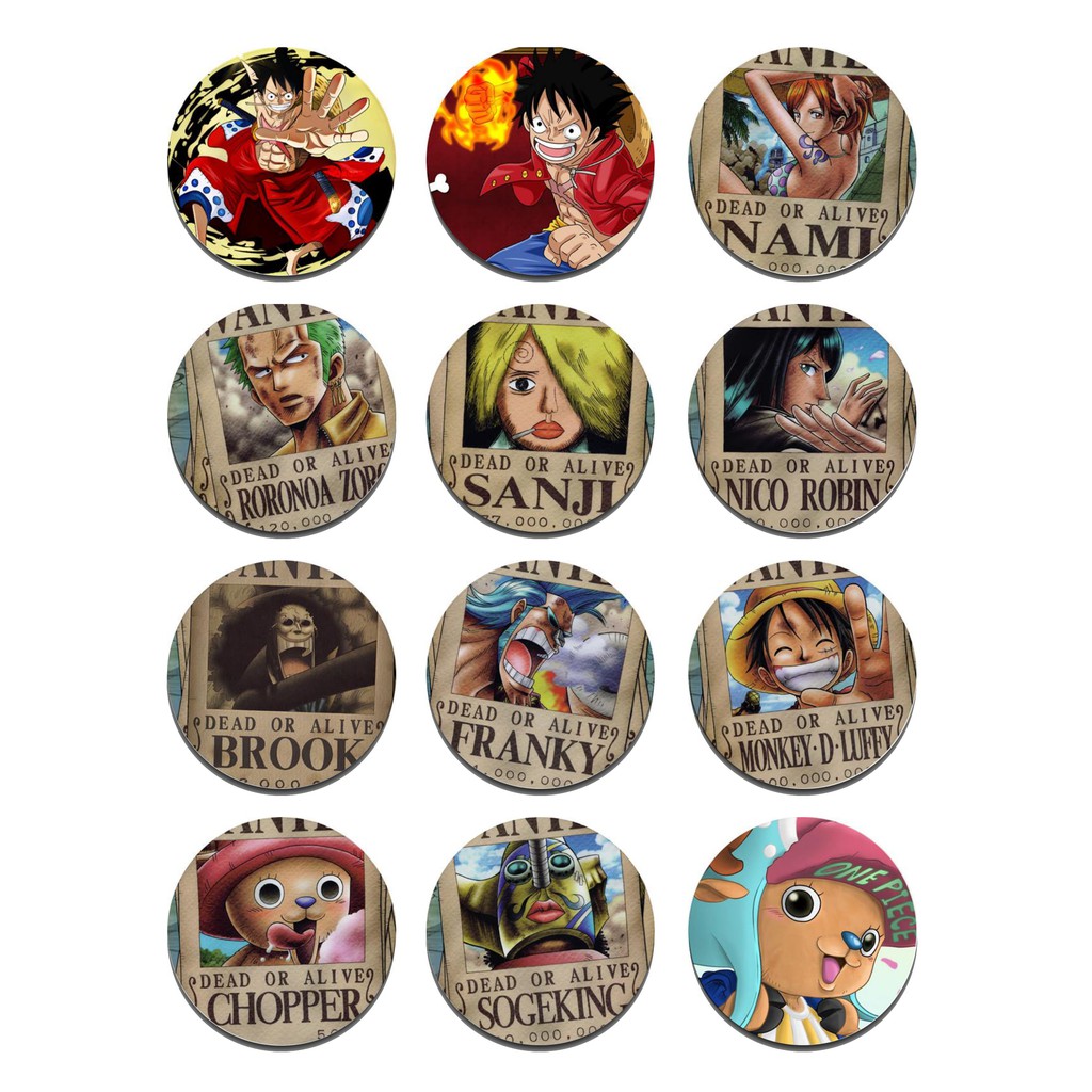 Huy hiệu Anime One Piece - Vua hải tặc 5,8cm (Nhiều dáng)