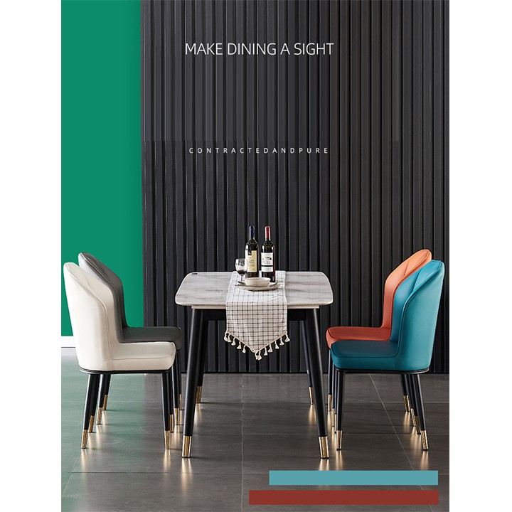 Ghế bàn ăn gia đình bọc da chân sắt cao cấp - Ghế coffee, ghế bar độc lạ decor trang trí nội thất phòng ăn, nhà hàng đẹp