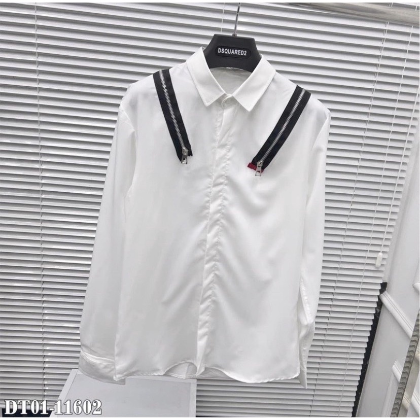 Áo Sơ Mi Nam Thom Browne Dây Kéo Vải Lụa Cao Cấp Phong Cách Sơ Mi Soái Ca Hot Trend Mới