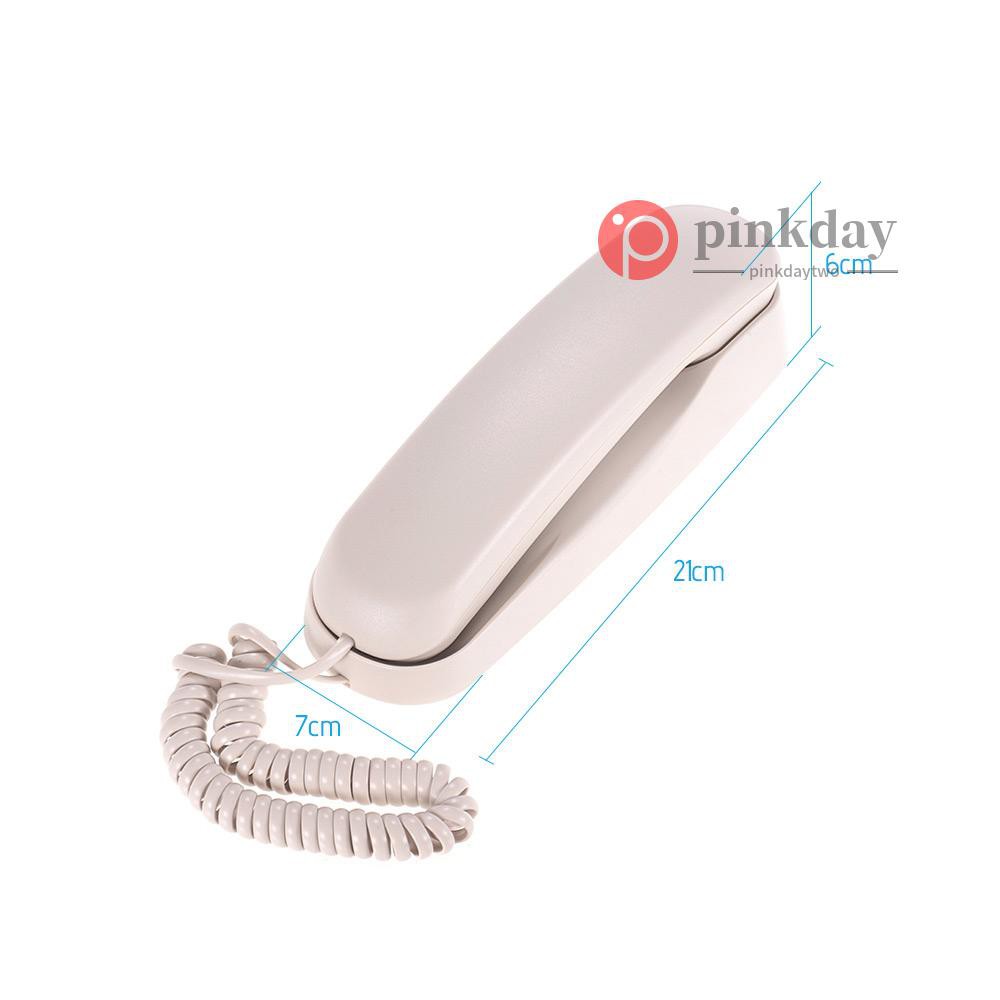 Điện thoại bàn gắn tường mini cố định hỗ trợ chức năng tắt tiếng/tạm dừng/giữ/đặt lại/nhanh/gọi lại số vừa gọi