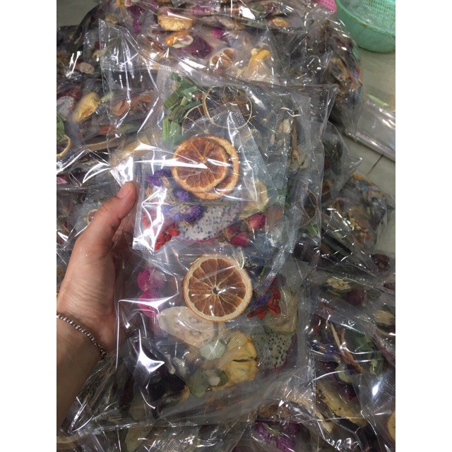 Trà detox hoa quả sấy giảm cân 28 gói + tặng kèm bình nước detox