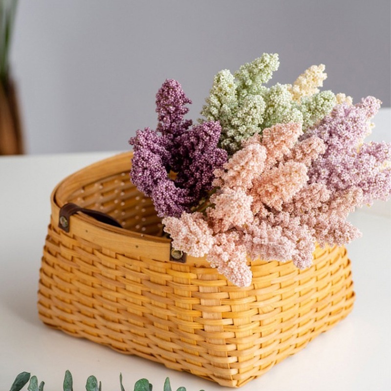 Bộ 6 Bông Hoa Lúa Mì Nhân Tạo Mini Trang Trí Tiệc Cưới / Lễ Tình Nhân DIY