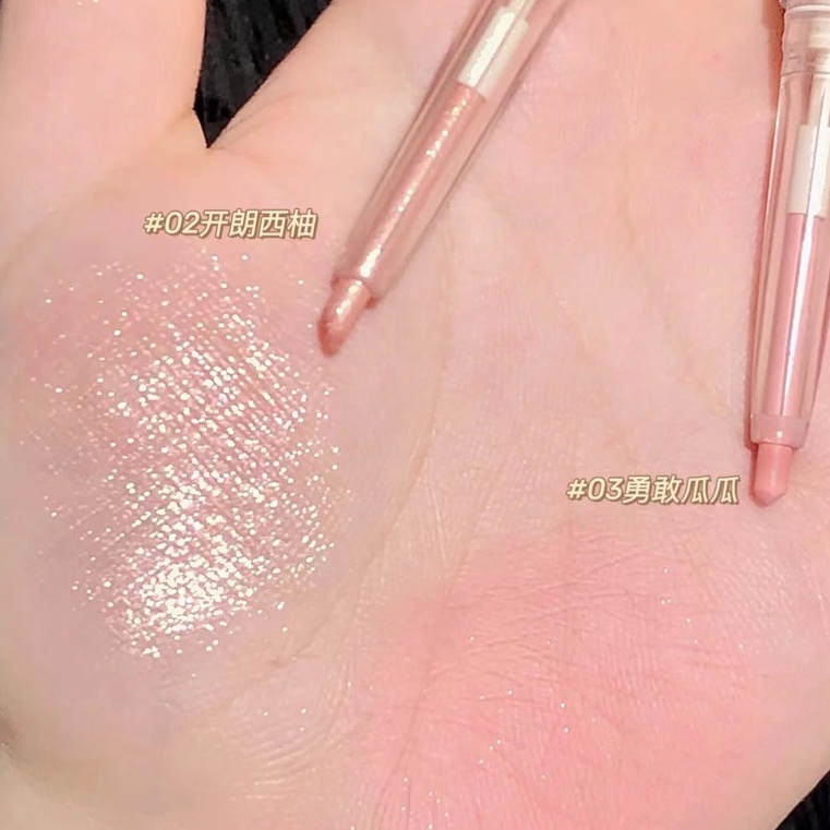 Bộ Bút Kẻ Mắt Dạng Lỏng + Bút Kẻ Mắt + Phấn Mắt Aegyo Sal + Bút Vẽ Lông Mi Màu Hồng Lâu Trôi Không Nhòe Chống Thấm Nước