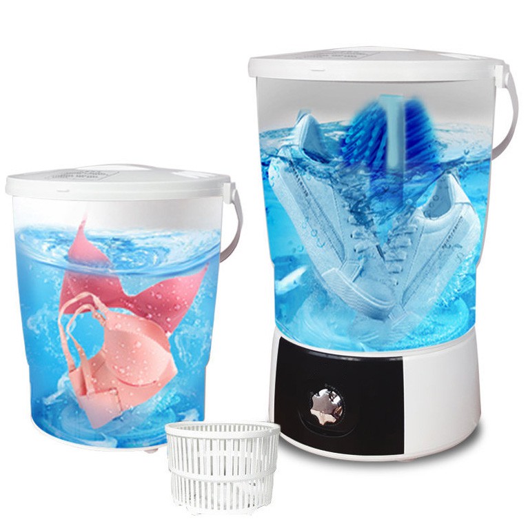Máy giặt mini DEKE XPB-45 xoáy cực mạnh đảo chiều 2 lồng giặt quần áo giầy dép riêng biệt giặt 4kg