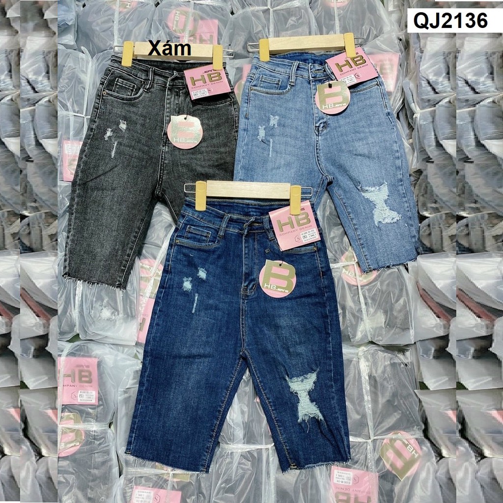 Quần Ngố Co Giãn Rách Gối QJ2136