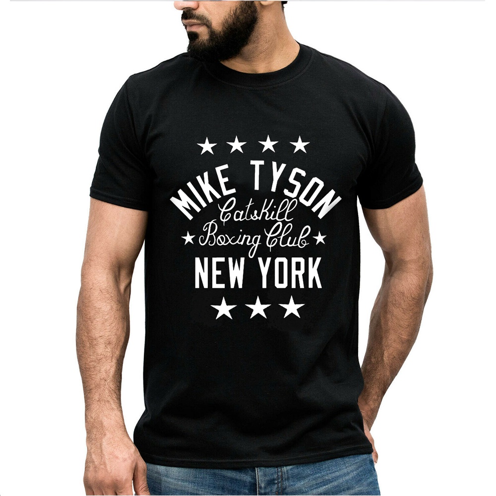 Áo thun cotton tay ngắn Mike Tyson Catskills York Ny Boxing Gym Cotton Dép thoải mái