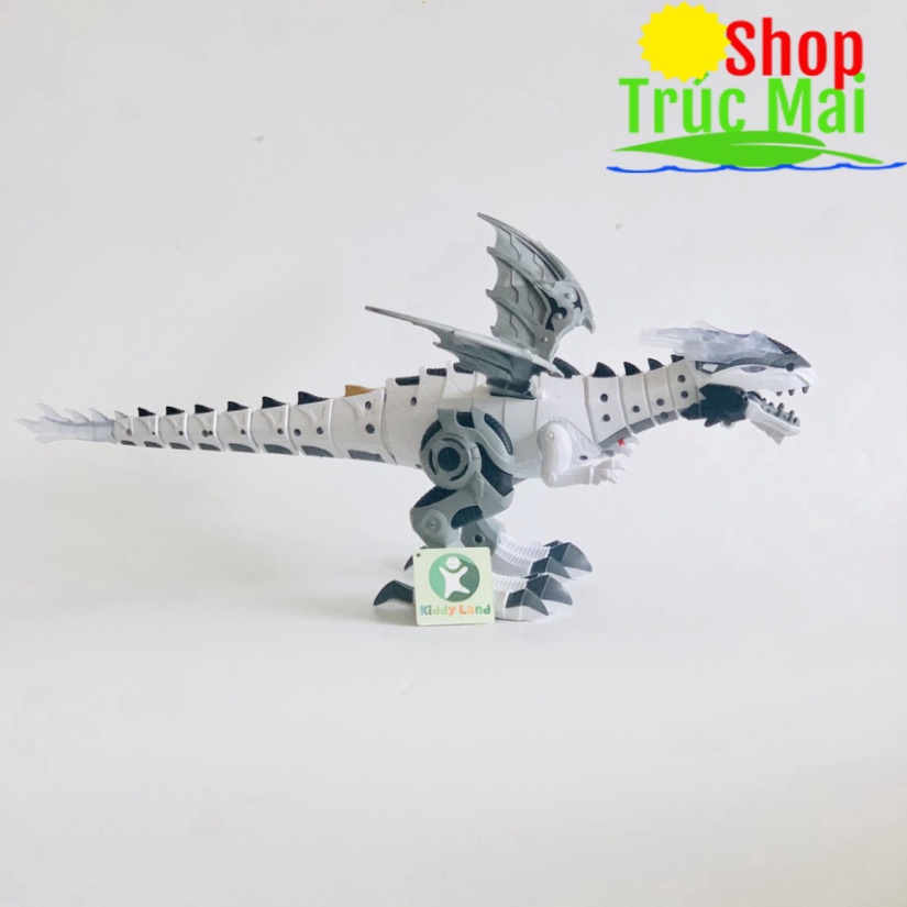 Đồ chơi khủng long thời tiền sử Robot Phun Nước Lửa Điện cho bé trai có Pin