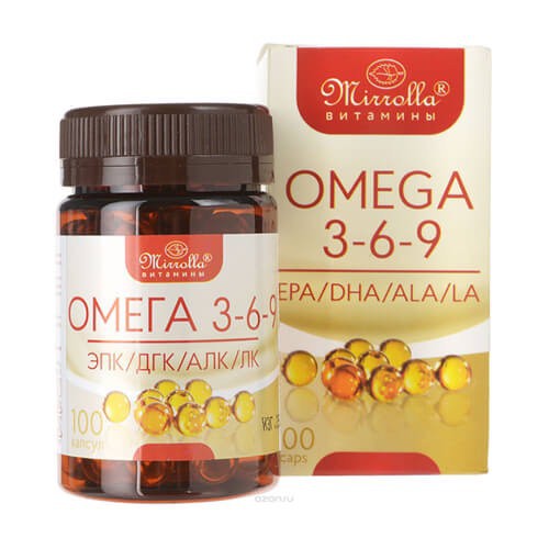 Omega 369 Mirrolla, viên uống tốt cho sức khỏe tăng cường thị lực, hộp 100v