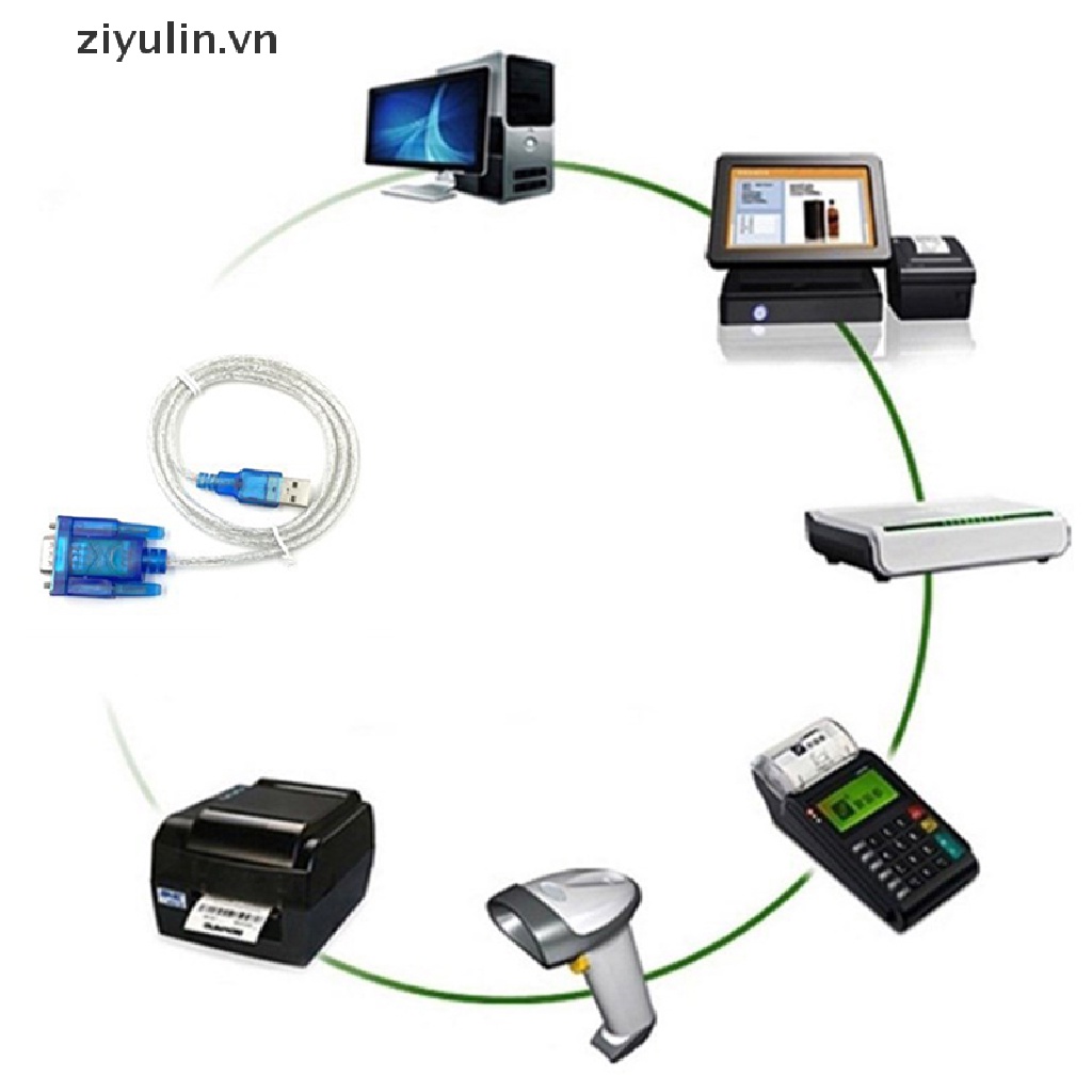 Dây Cáp Chuyển Đổi Cổng USB Sang Cổng RS232 DB9 9 Pin Chuyên Dụng