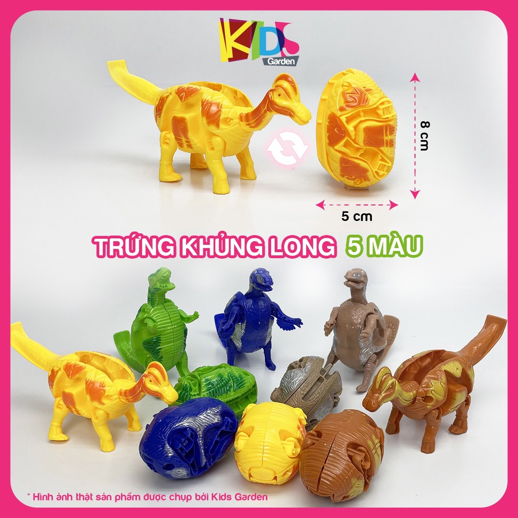 Trứng Khủng Long biến hình đồ chơi cho bé lắp ráp DC19 KIDS GARDEN
