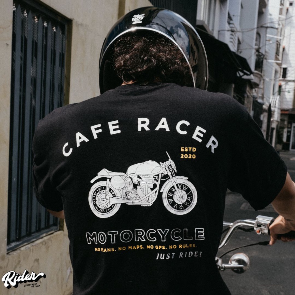 Áo thun unisex Rider Cafe Racer Ree phong cách cổ điển dành cho nam nữ
