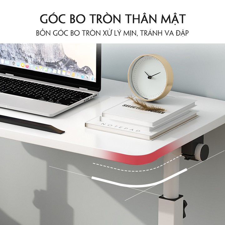 Bàn Laptop, Bàn Làm Việc Thông Minh Gấp Gọn Nâng Hạ Chiều Cao, Nghiêng Mặt Bàn Kích Thước 60x40cm