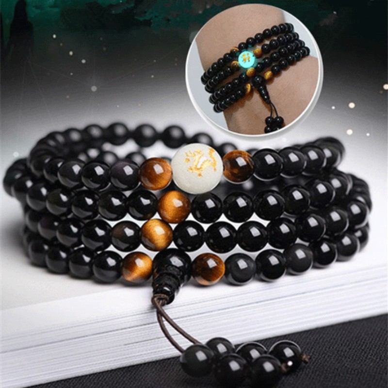 Vòng tay đá obsidian từ tính chăm sóc sức khỏe