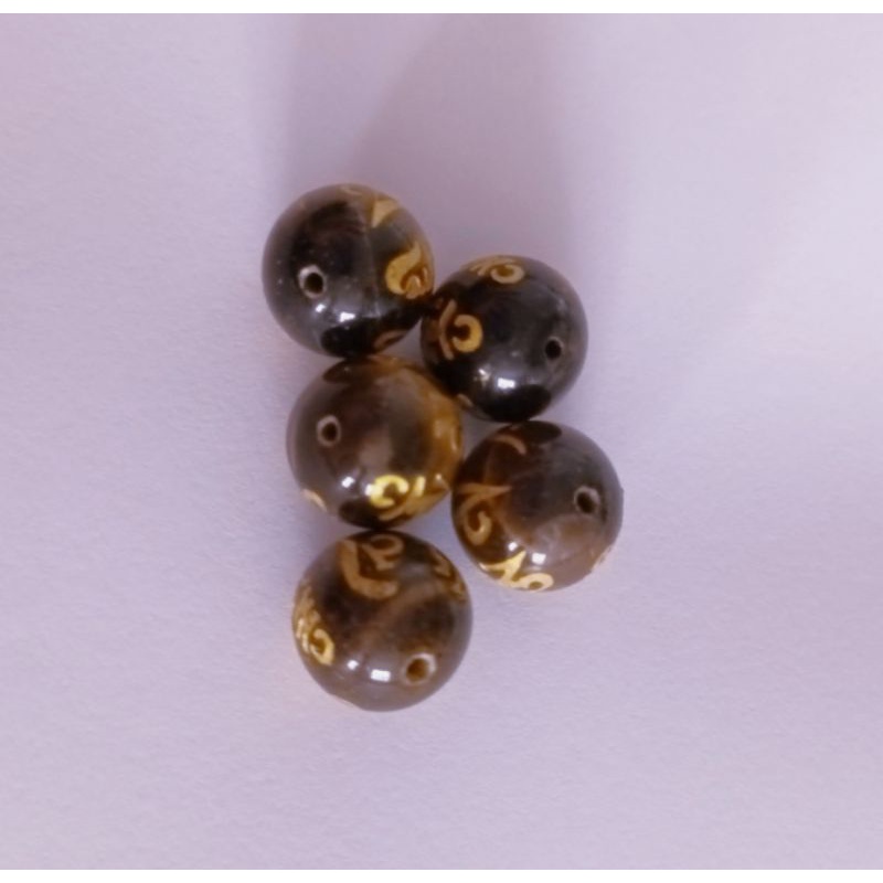 Viên đá thanh tẩy khắc chú Ommani dùng thanh tẩy bài, handmade, DIY, sưu tầm