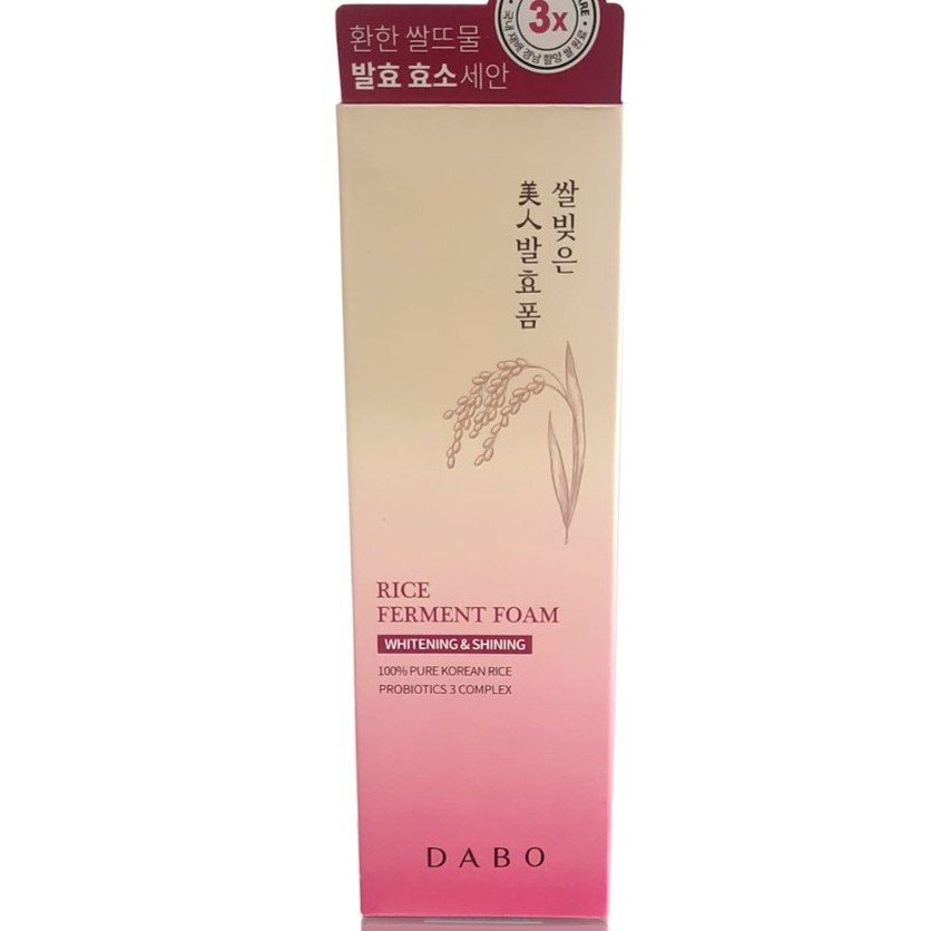 [Mã FMCG8 - 8% đơn 250K] Sữa rửa mặt gạo trăng da Dabo Ferment Foam Cleanser Hàn quốc cao cấp 180ml/Hộp- HÀNG CHÍNH HÃNG