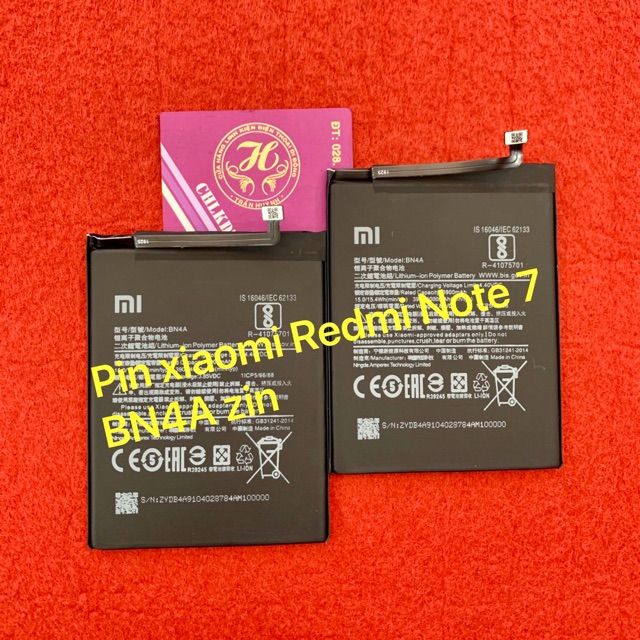 Pin xiaomi redmi note 7/ redmi note 7 pro zin - kí hiệu trên pin BN4A
