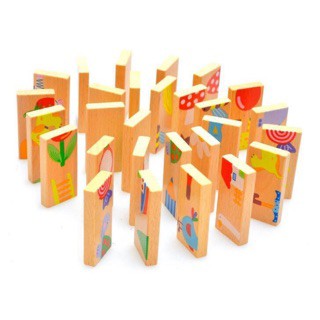 Đồ chơi gỗ Domino hoạt hình 28 chi tiết