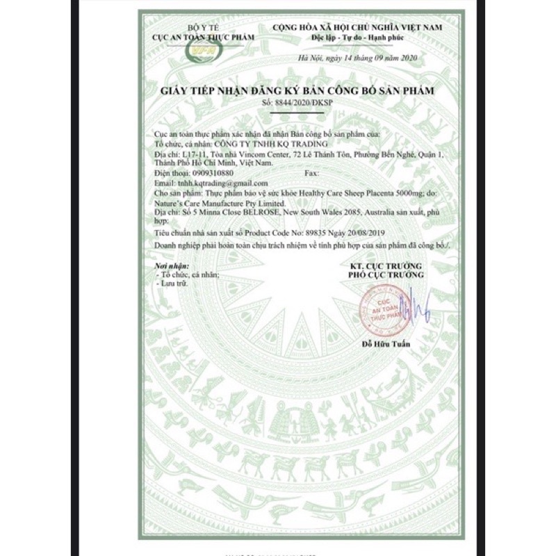 Nhau thai cừu Healthy Care Sheep placenta