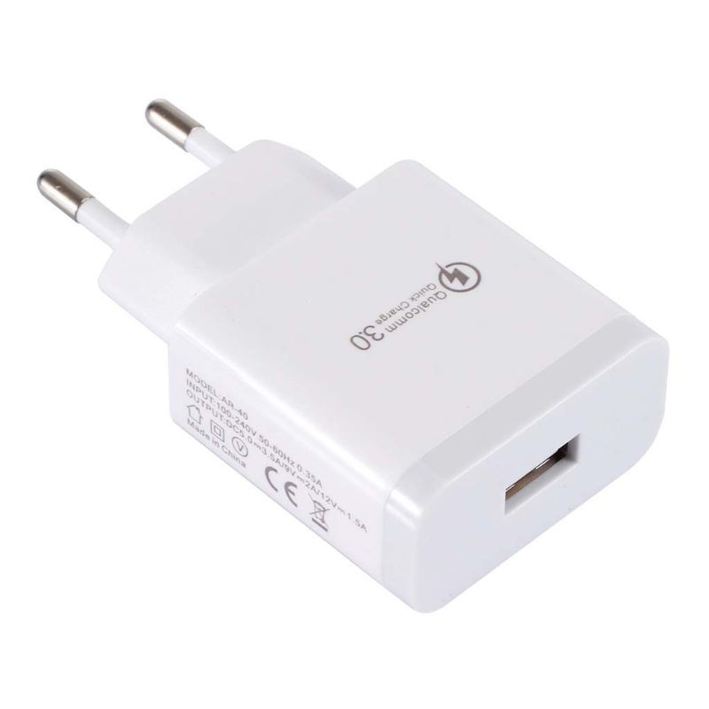 Củ Sạc Nhanh Cổng Usb 3.0 Cho Iphone Samsung Xiaomi Huawei Tablet