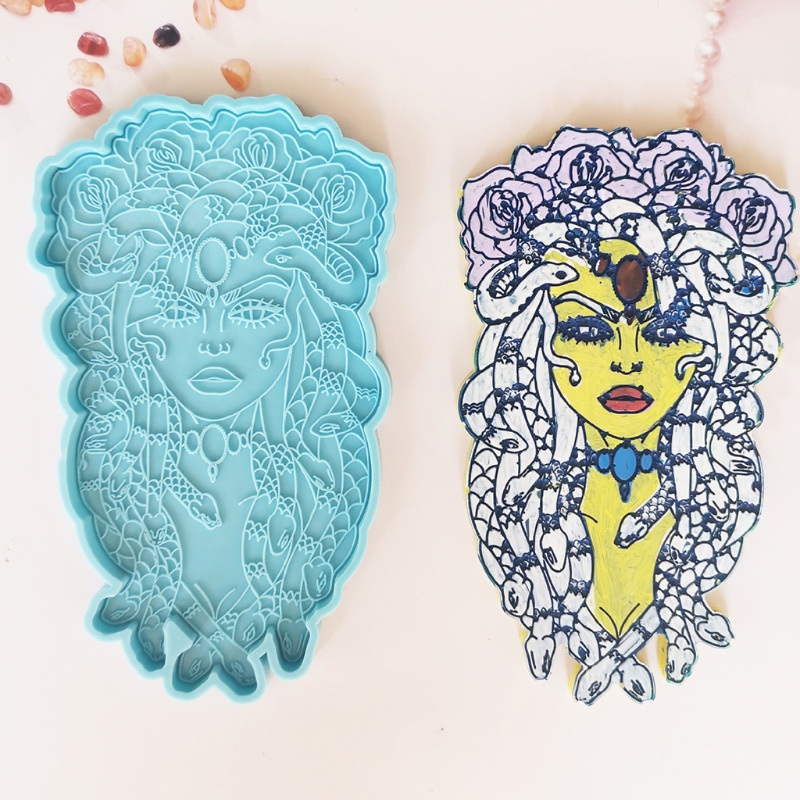 Khuôn Silicone Làm Đế Lót Ly Hình Rắn / Cô Gái DIY