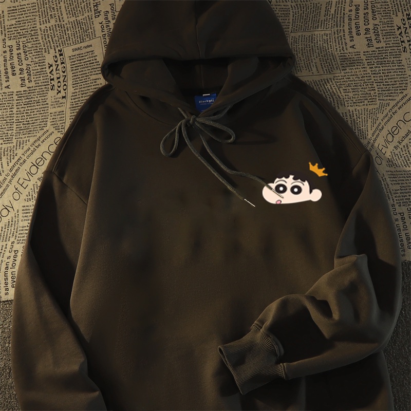 Áo Hoodie Tay Dài In Hình Cậu Bé Bút Chì Shin Hoạt Hình Dành Cho Cặp Đôi