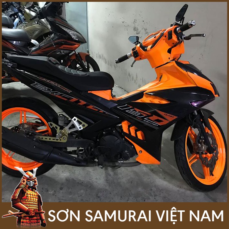 Màu Cam Huỳnh Quang Sơn Samurai - Combo Màu Cam 55 Sơn Xịt Samurai