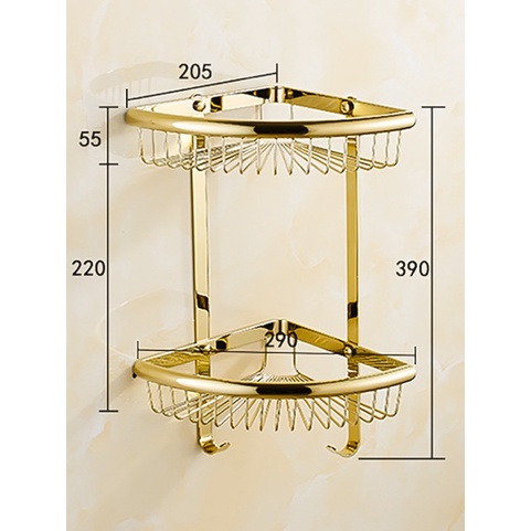 Bộ giá treo phòng tắm phong cách tân cổ điển Đồng mạ vàng Titan cao cấp