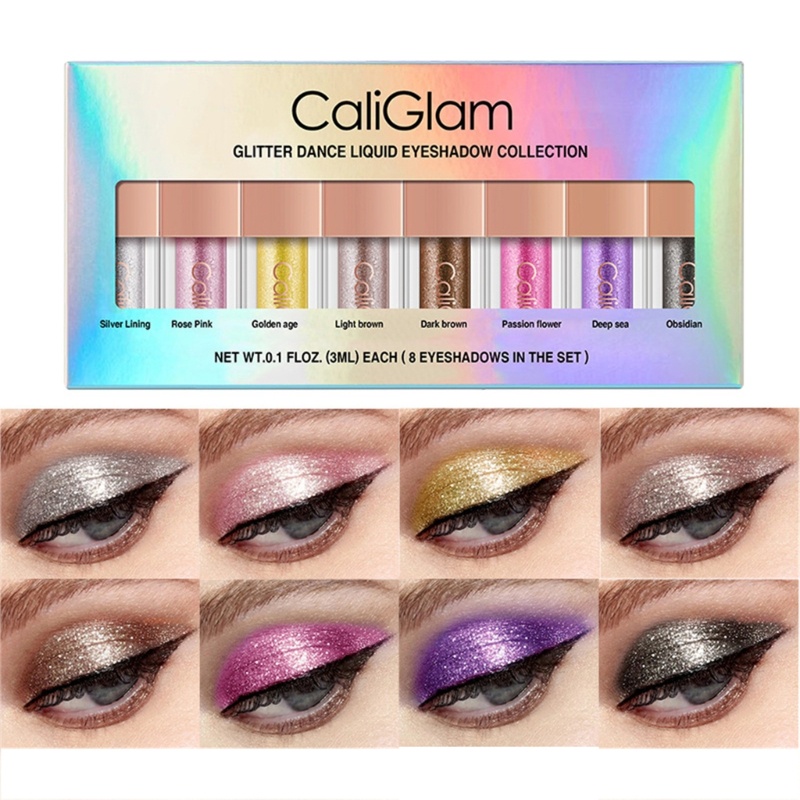 Phấn Mắt Dạng Lỏng Ánh Kim Tuyến Lấp Lánh Lâu Trôi Không Thấm Nước brroa