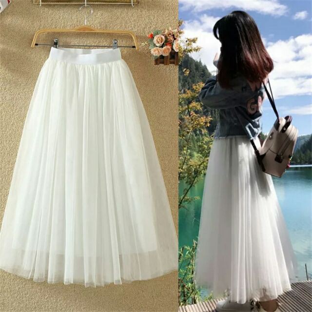 Chân Váy Nữ Váy Lưới Tutu Xòe bốn lớp Tymtym