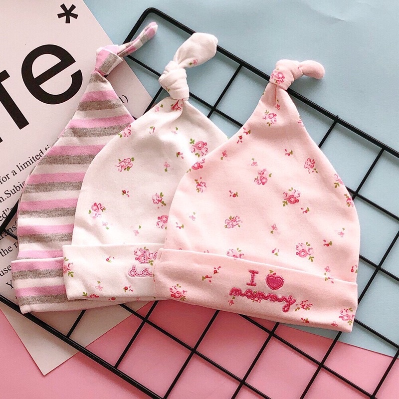 Mũ nỉ mom care mềm mại cho bé 0-6M