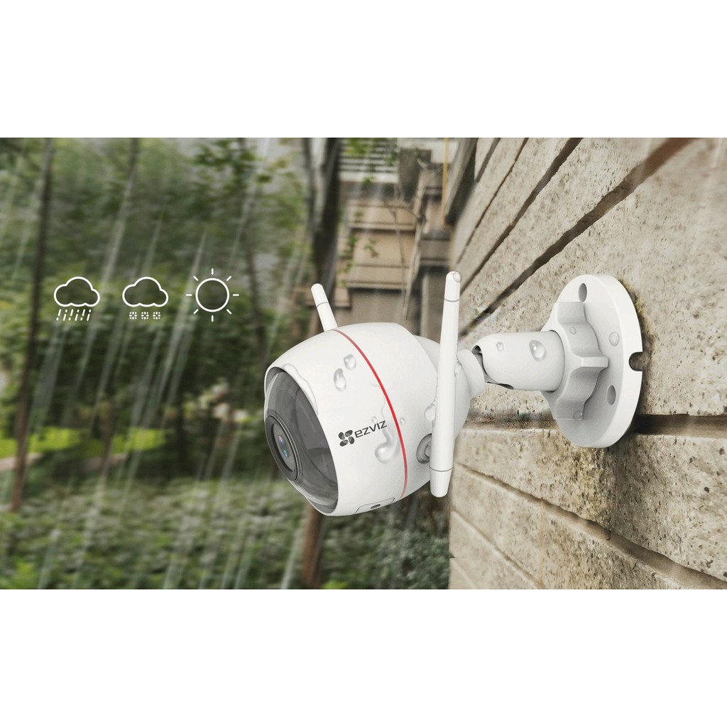 Camera IP Wifi hồng ngoại ngoài trời EZVIZ C3W 2Mp có đèn còi VÀ đàm thoại 2 chiều - hổ trợ thẻ nhớ lên đến 256G