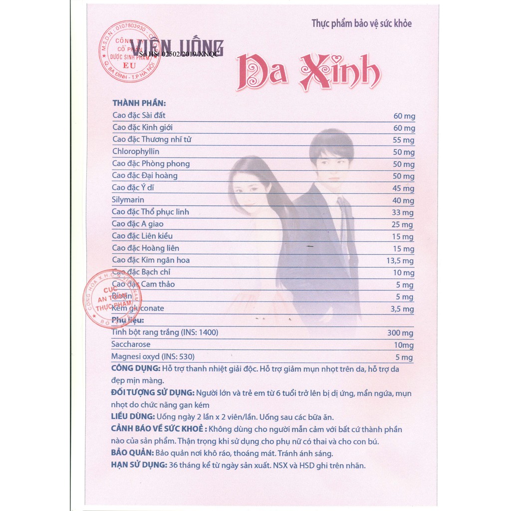 VIÊN UỐNG DA XINH - THANH NHIỆT, GIẢM MỤN, ĐẸP DA | BigBuy360 - bigbuy360.vn