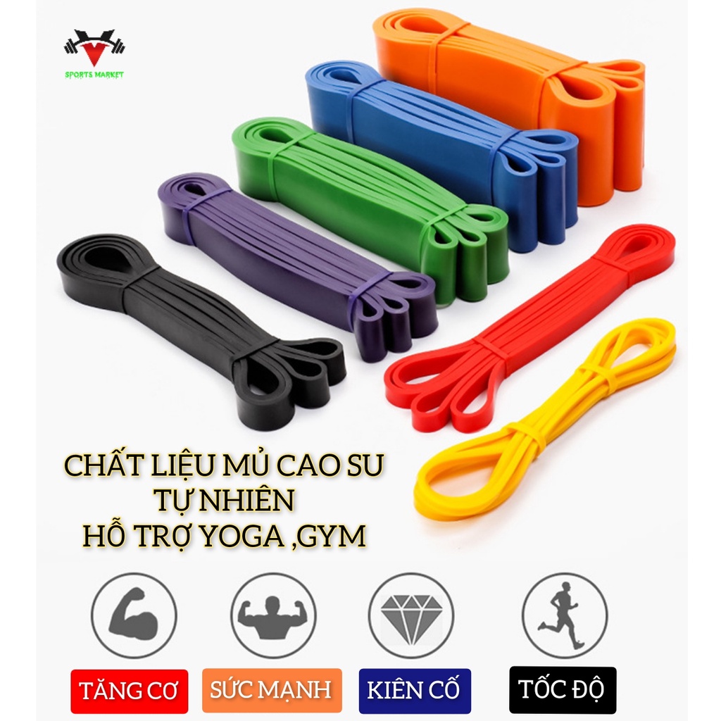 Dây Đàn Hồi tập Gym, Yoga ,Dây Kháng Lực Power Band, Hỗ Trợ Luyện Tập Thể Thao Đa Năng.