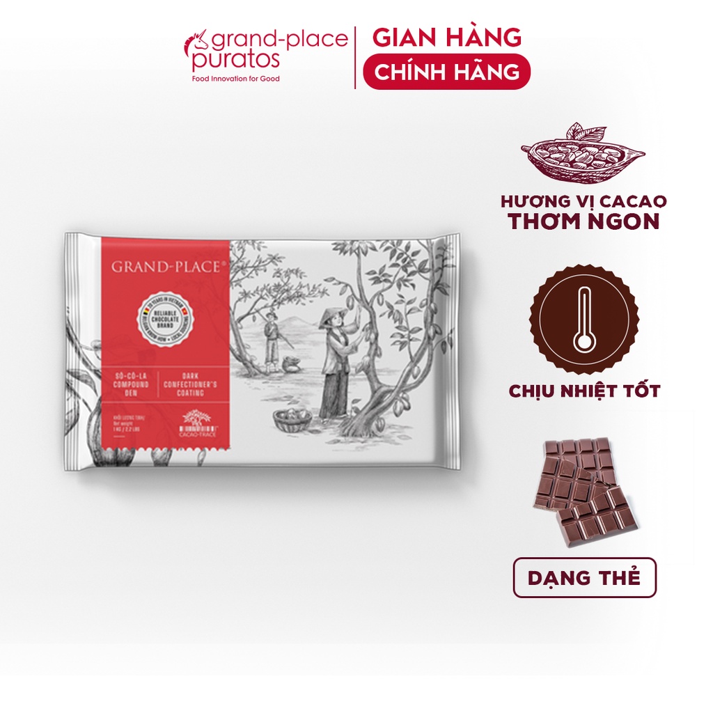 Socola Compound Đen Puratos Grand-Place VN-1kg - GPD-003.1KG-4116125