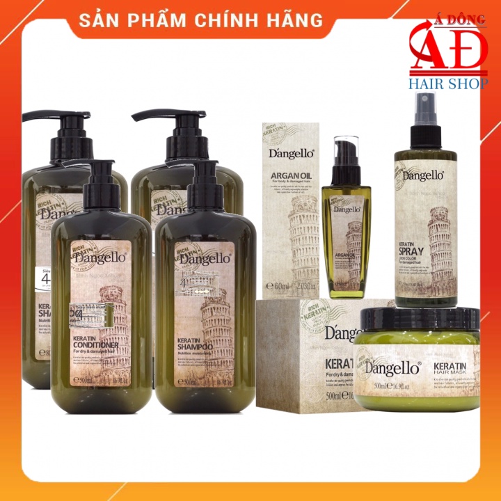 [DANGELLO Chính hãng] BỘ DẦU GỘI XẢ Ủ DƯỠNG TÓC D'ANGELLO KERATIN PHỤC HỒI GIẢM GÃY RỤNG