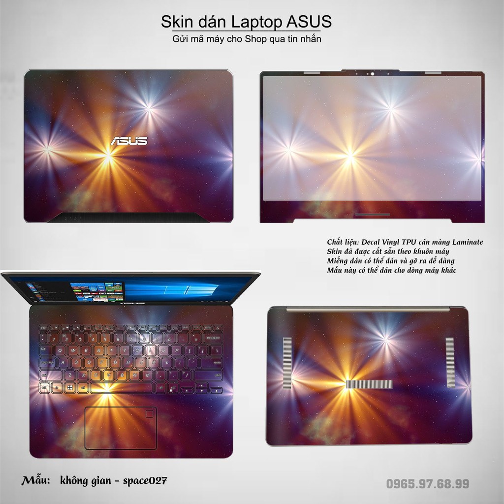 Skin dán Laptop Asus in hình không gian _nhiều mẫu 5 (inbox mã máy cho Shop)