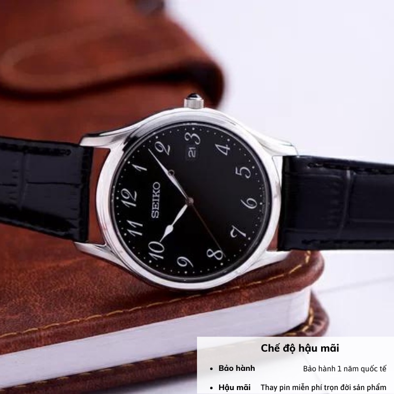 Đồng hồ Seiko Regular SUR30 nam mặt kính sapphire chống nước 5 ATM dây da cao cấp chính hãng