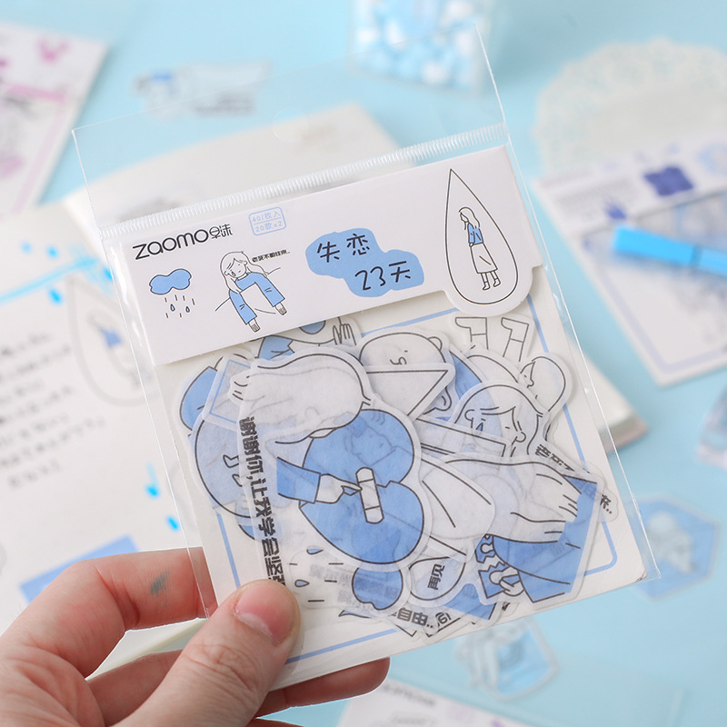 Set 40 Sticker Dán Trang Trí Dễ Thương