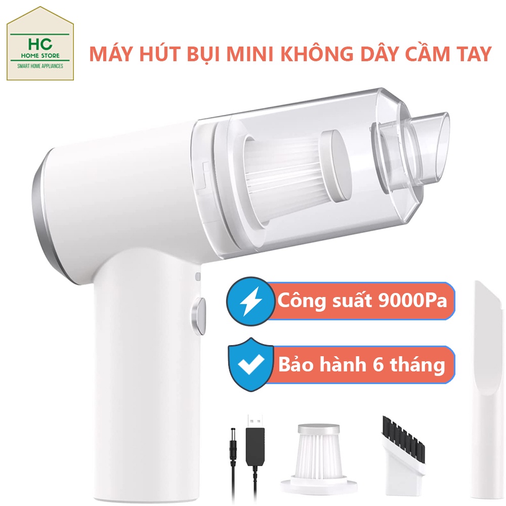 Máy Hút Bụi Mini Cầm Tay Không Dây Dùng Pin Sạc Rời, công suất cao 9000Pa, làm sạch ô tô, bàn phím, nệm,...