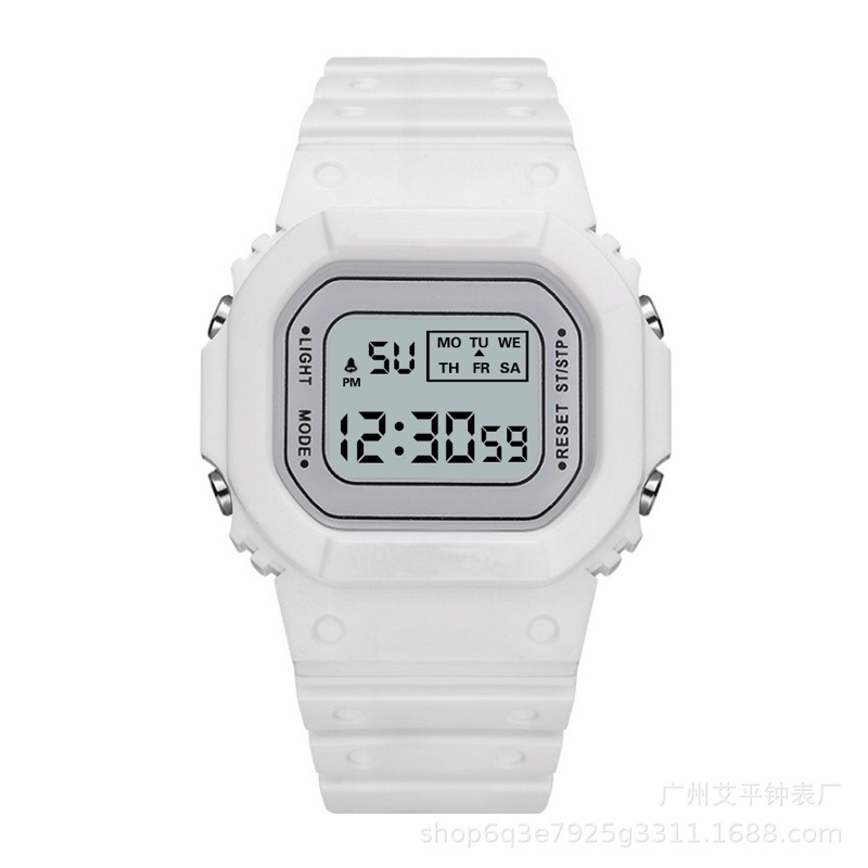 Đồng hồ điện tử nam nữ KidPlaza SPPORS thể thao, mặt chữ nhật cá tính