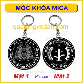 Móc khóa mica logo QĐ