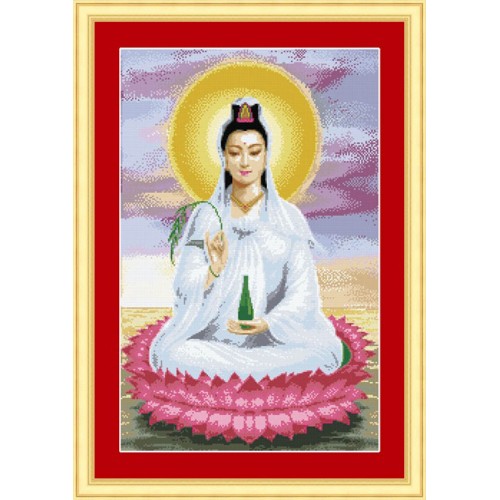 Tranh thêu Mẹ Quan Âm R206